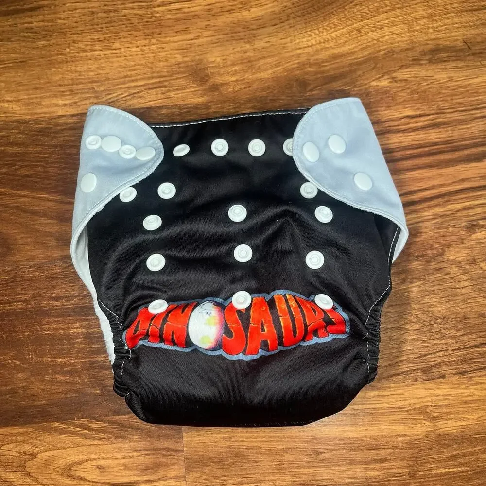 GoGreen Cloth Diaper Dinosaurs Baby Sinclair Reusable Unisex 90s